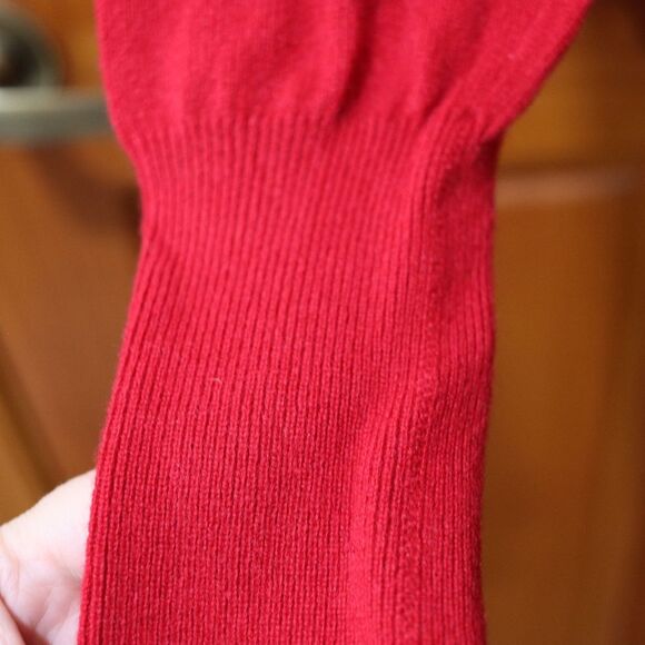 Shephe Vintage Red 100% Cashmere V-Neck Sweater Men’s small - Picture 6 of 12